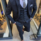 Palma Black Striped Slim Fit Suit