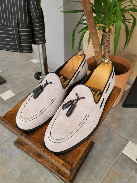 Napoca Suede Ecru Sardinelli Loafers