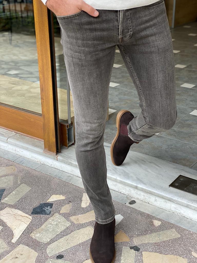 Detroit Gray Slim Fit Jeans