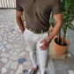 Elche Khaki Slim Fit Shirt