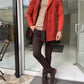 Denver Tile Double Breasted Slim Fit Coat