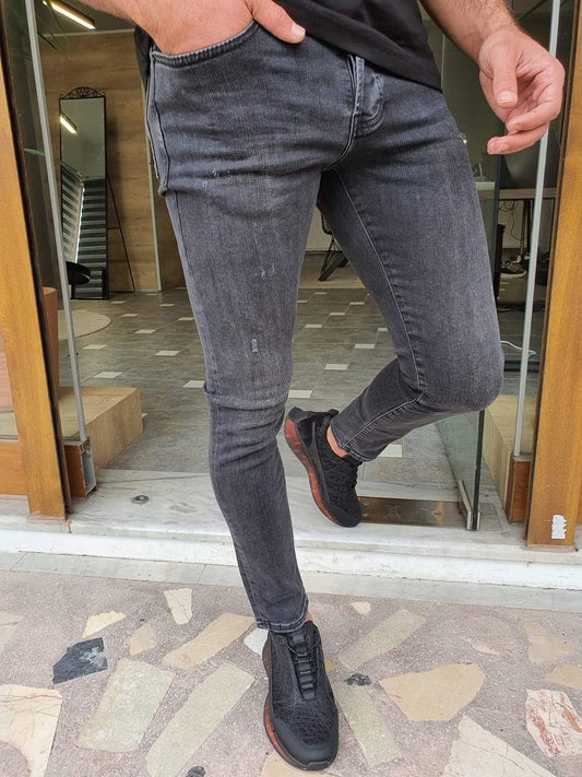 Elmore Smoked Ripped Slim Fit Jeans