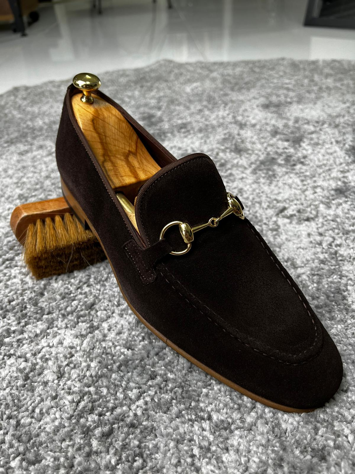 Rava Suede Brown Loafers