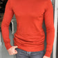 Hamilton Orange Slim Fit Turtleneck Sweater