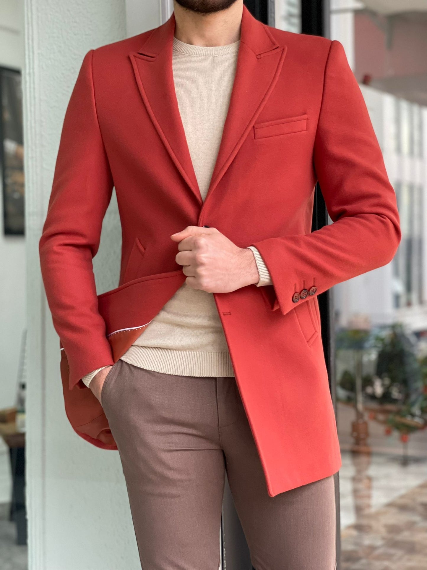 Hamilton Tile Slim Fit Coat