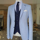 Burgas Blue Slim Fit Blazer