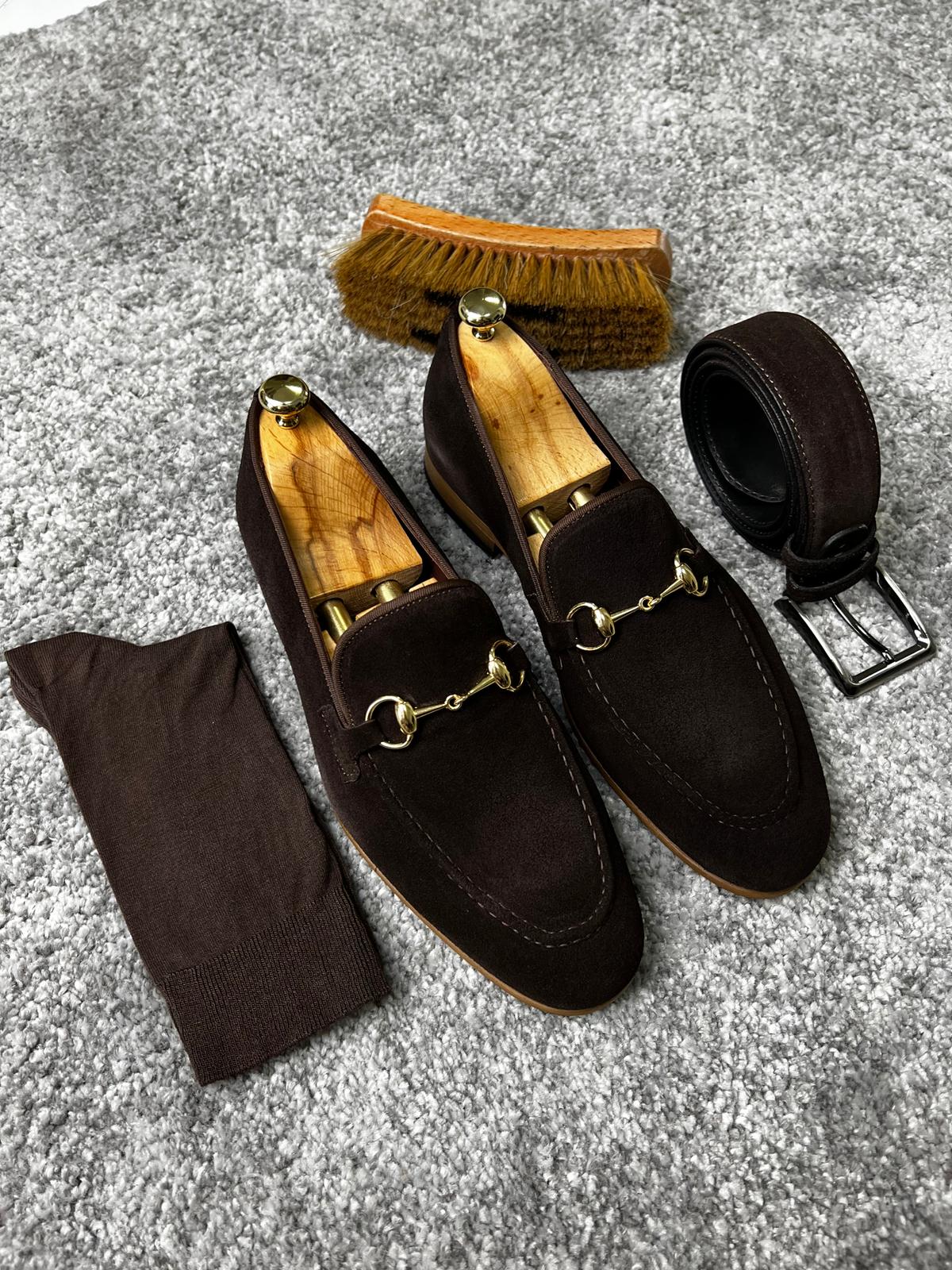 Rava Suede Brown Loafers