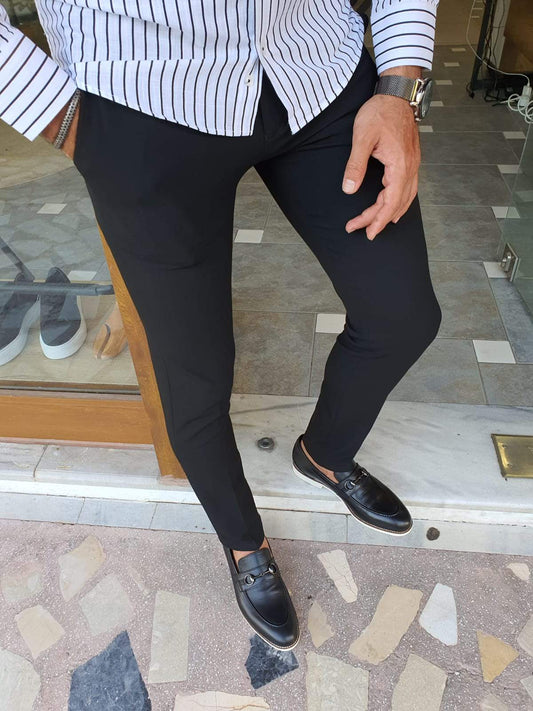 Palermo Black Super Slim Fit Pants