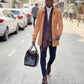 Modena Beige Slim Fit Coat