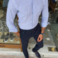 Guarda Blue Striped Slim Fit Shirt
