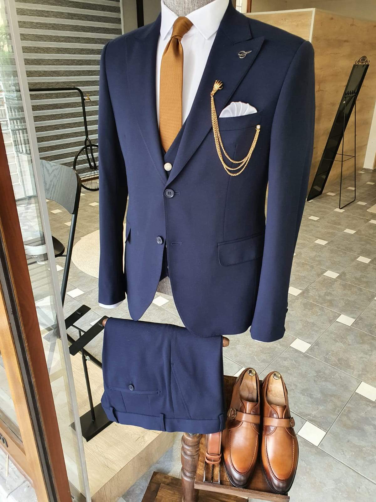 Varese Navy Blue Slim Fit Suit