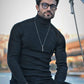 Scilla Black Striped Turtleneck Knitwear