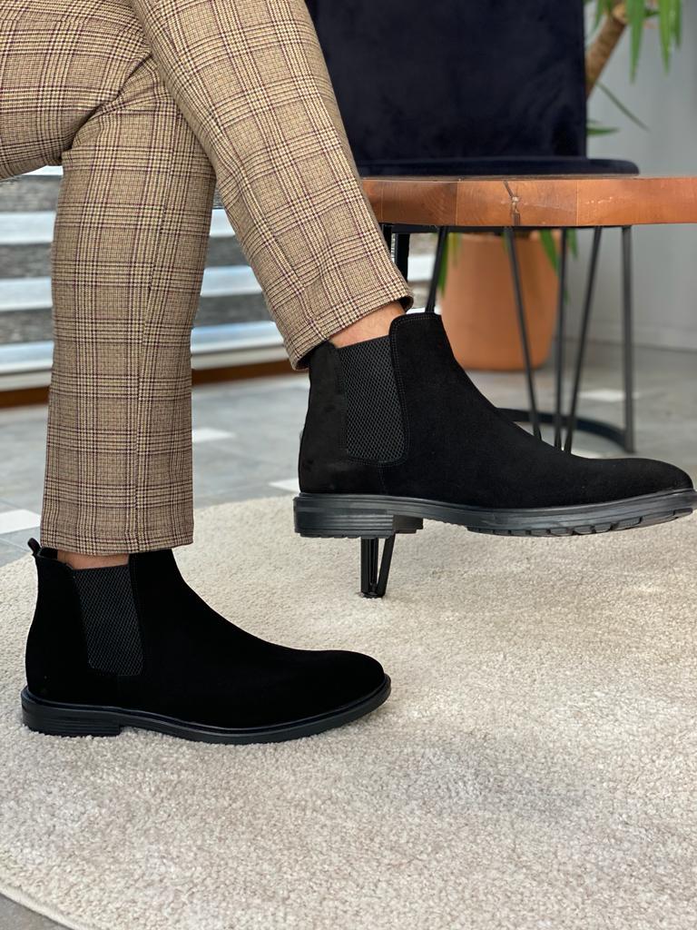 Dallas Suede Black Chelsea Boots