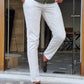 Geneva White Slim Fit Pants