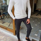 Aachen White Slim Fit Sweater