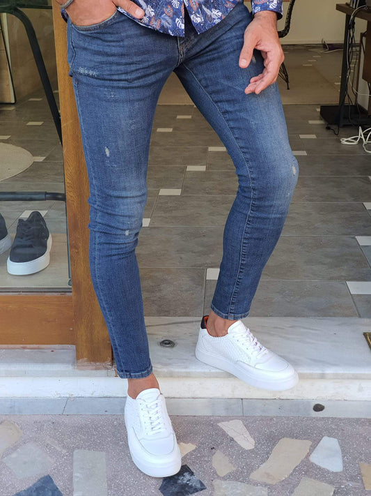 Guarda Blue Ripped Slim Fit Jeans