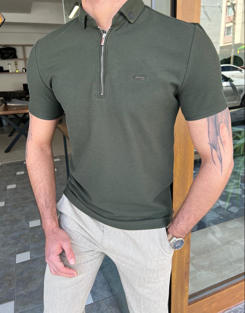 Loris Khaki Polo T-Shirt