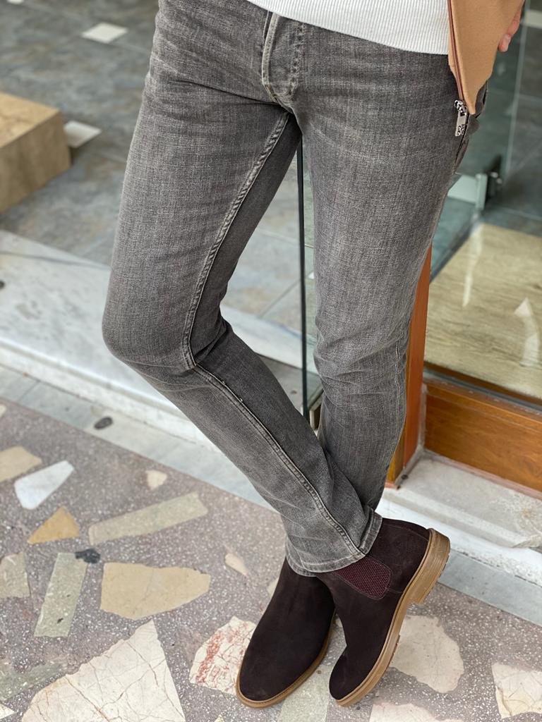 Detroit Gray Slim Fit Jeans