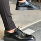 Olena Black Leather Shoes