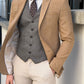 Oliver Mustard Self-Patterned Slim Fit Blazer