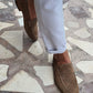 Lisbon Suede Beige Sardinelli Loafers