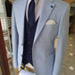 Burgas Blue Slim Fit Blazer