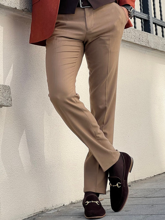 Sorrento Beige Slim Fit Pants