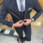 Palma Black Striped Slim Fit Suit