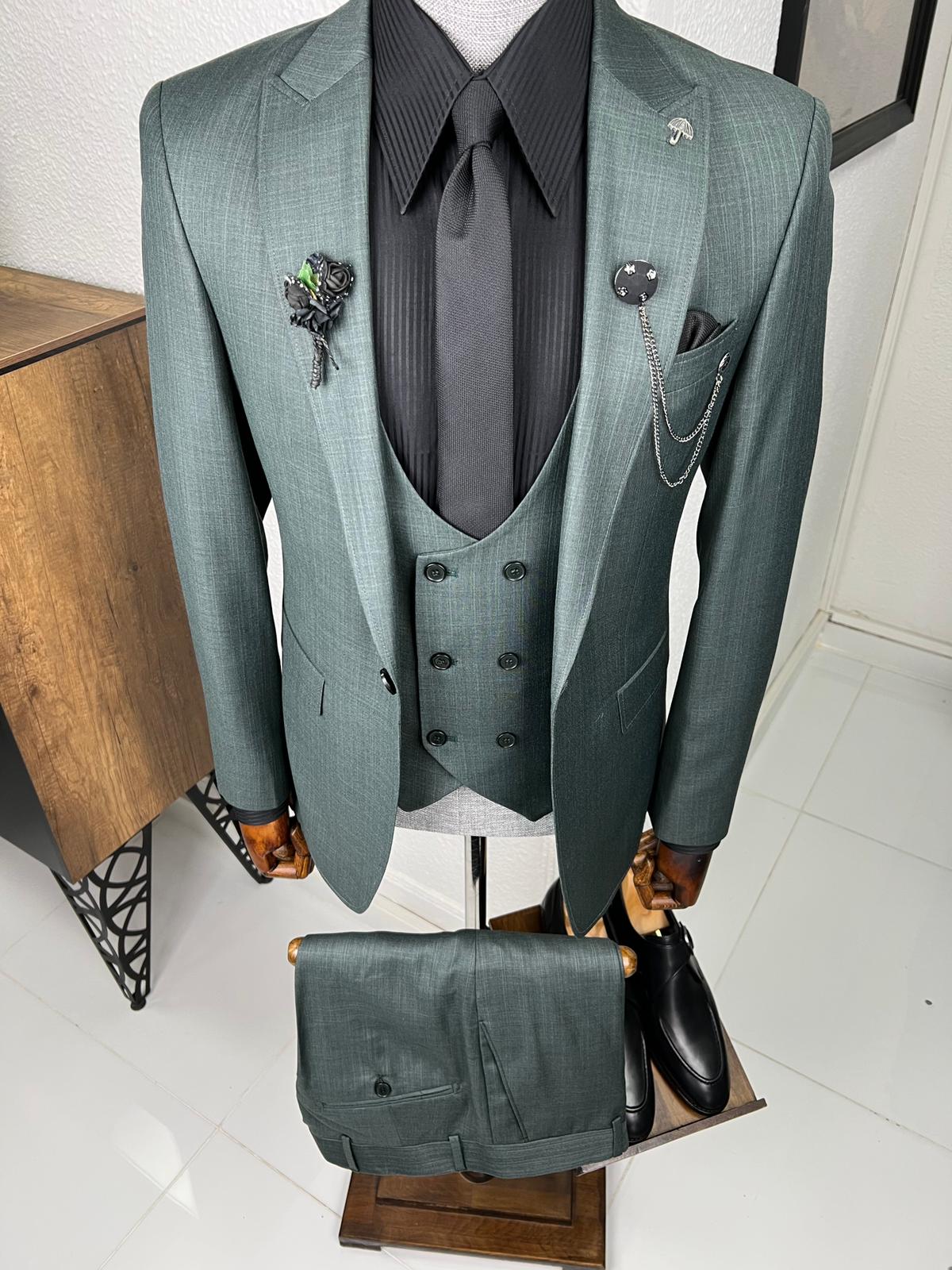 Thomas Green Self-Patterned Slim Fit Suit