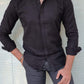 Chester Black Patterned Slim Fit Shirt