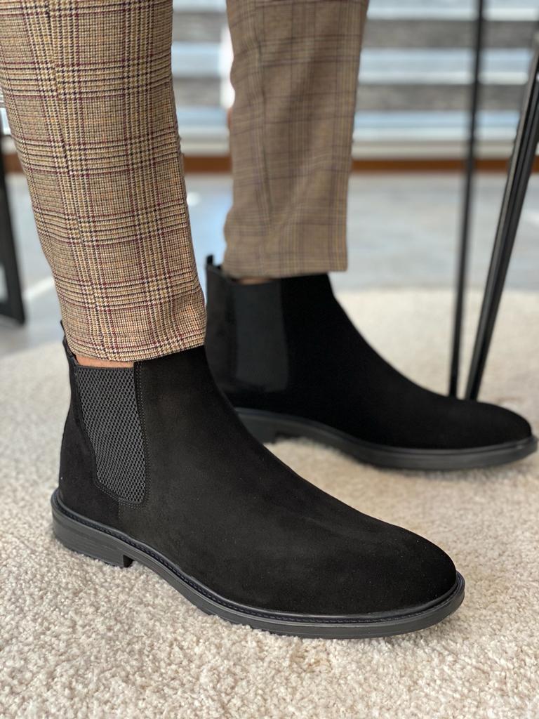 Dallas Suede Black Chelsea Boots