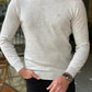 Cologne Beige Half Turtleneck Sweater