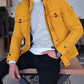 Catania Yellow Slim Fit Coat