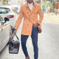 Modena Beige Slim Fit Coat