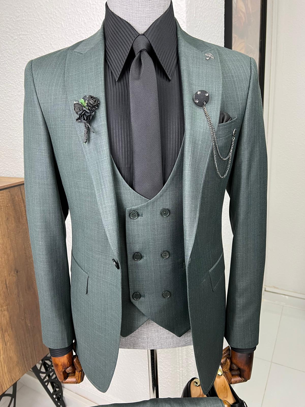 Thomas Green Self-Patterned Slim Fit Suit