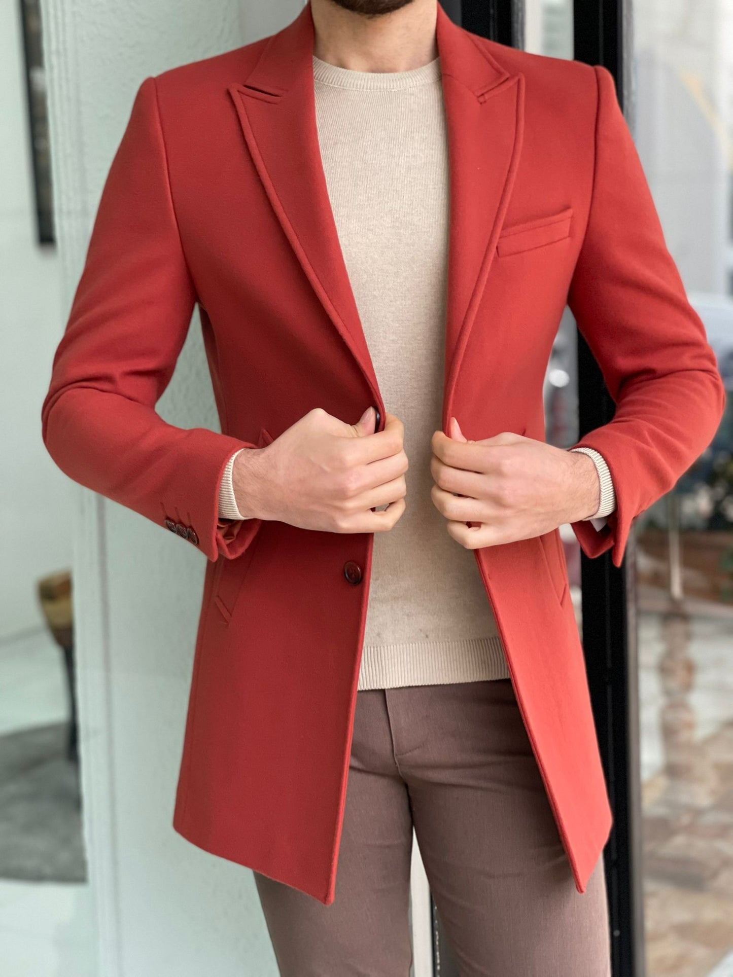 Hamilton Tile Slim Fit Coat