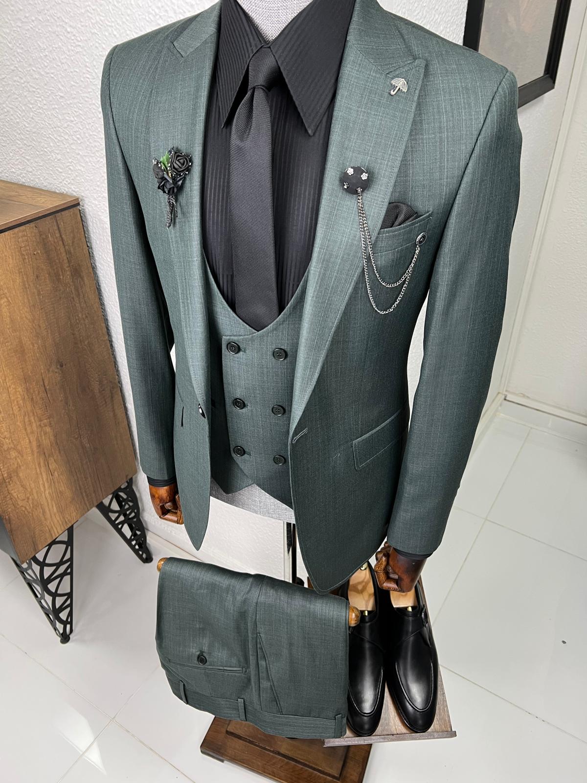 Thomas Green Self-Patterned Slim Fit Suit