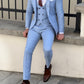 Thomas Blue Self-Patterned Slim Fit Suit