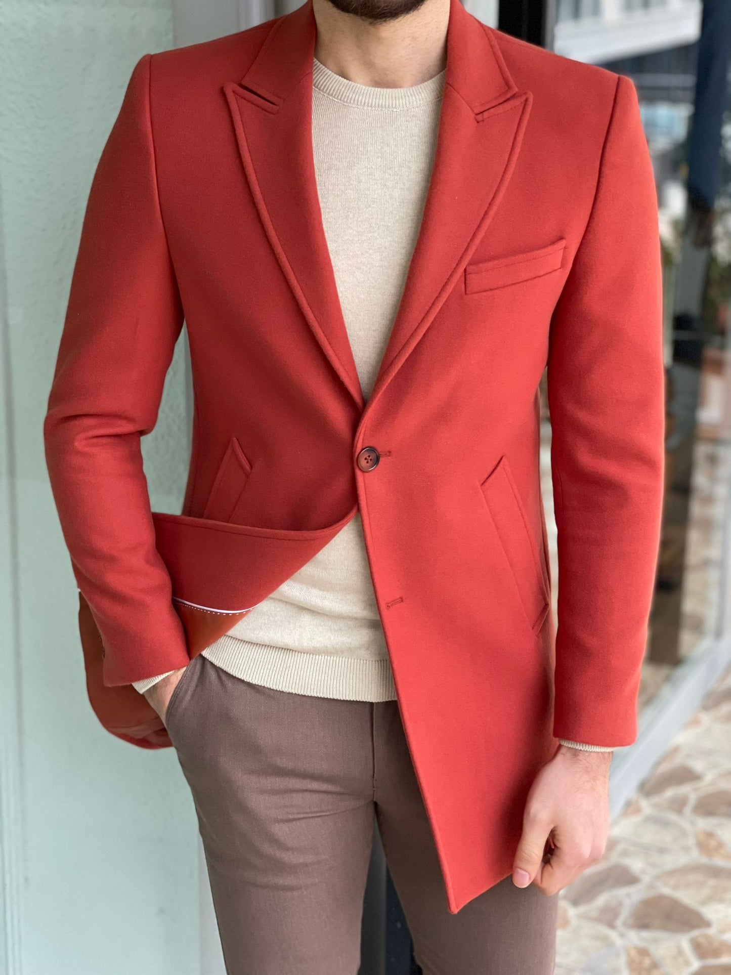 Hamilton Tile Slim Fit Coat