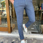 Perina Blue Slim Fit Trousers