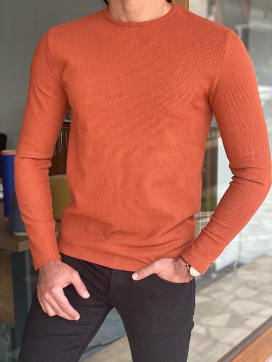 Madison Orange Long Sleeve Sweater