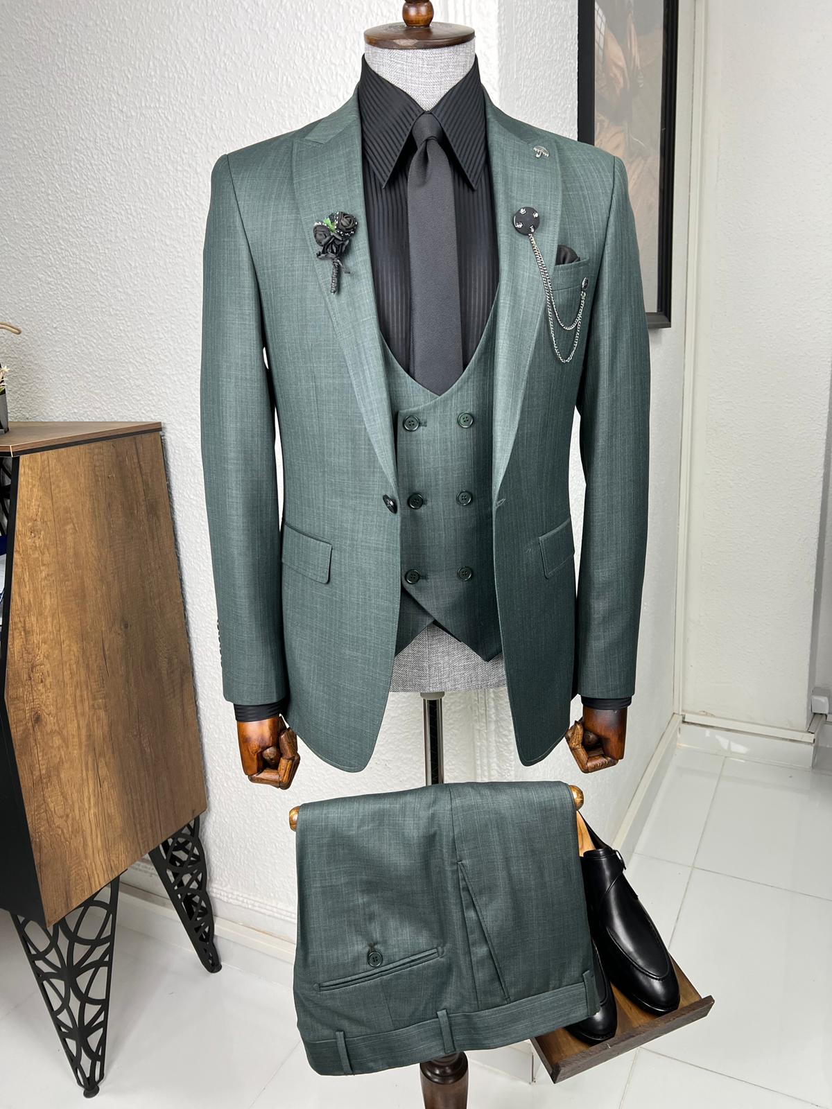 Thomas Green Self-Patterned Slim Fit Suit