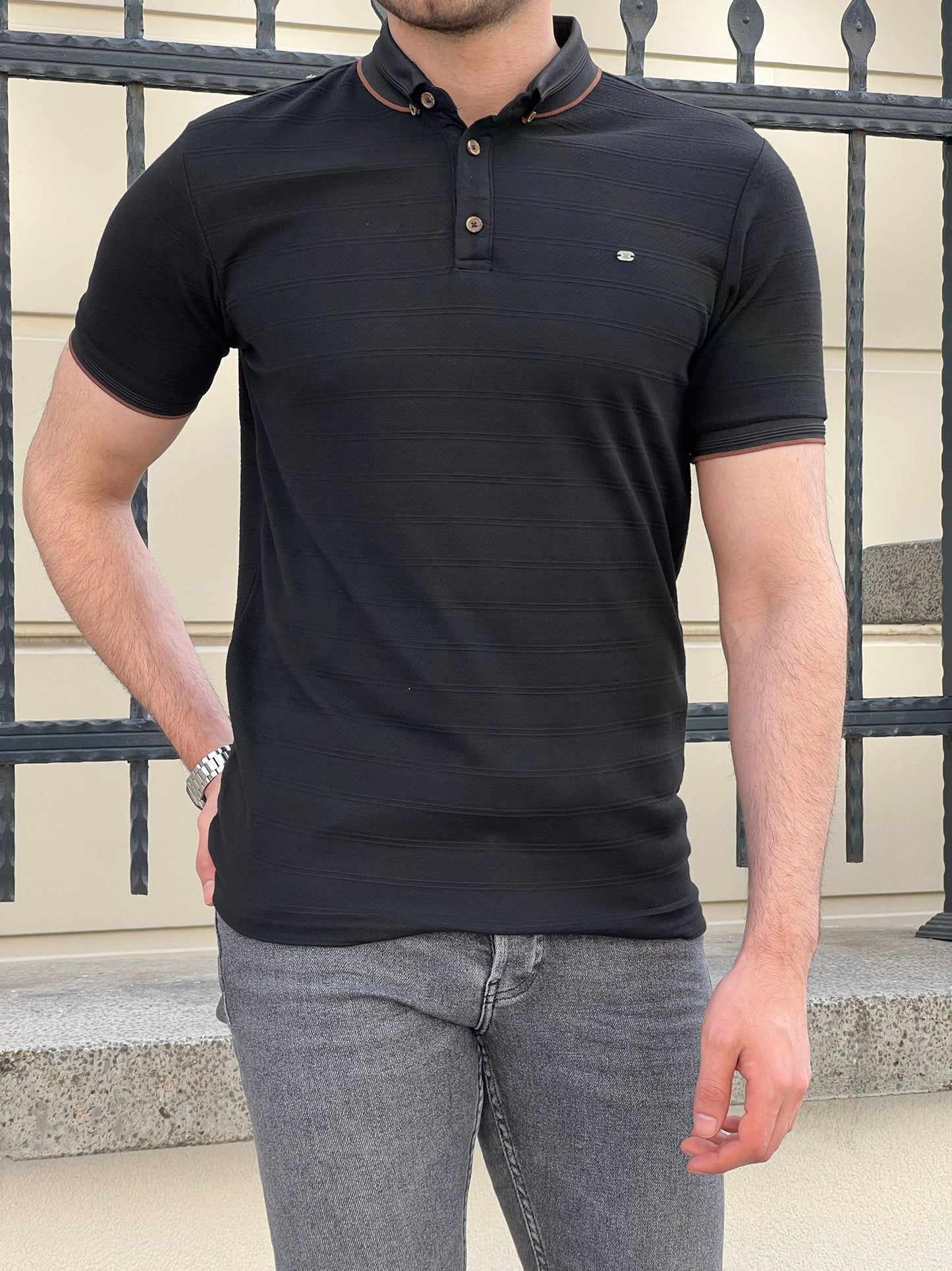 Noah Black Slim Fit T-Shirt