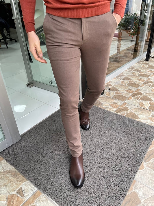 Madison Light Brown Slim Fit Pants