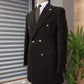 Geneva Black Double Breasted Coat