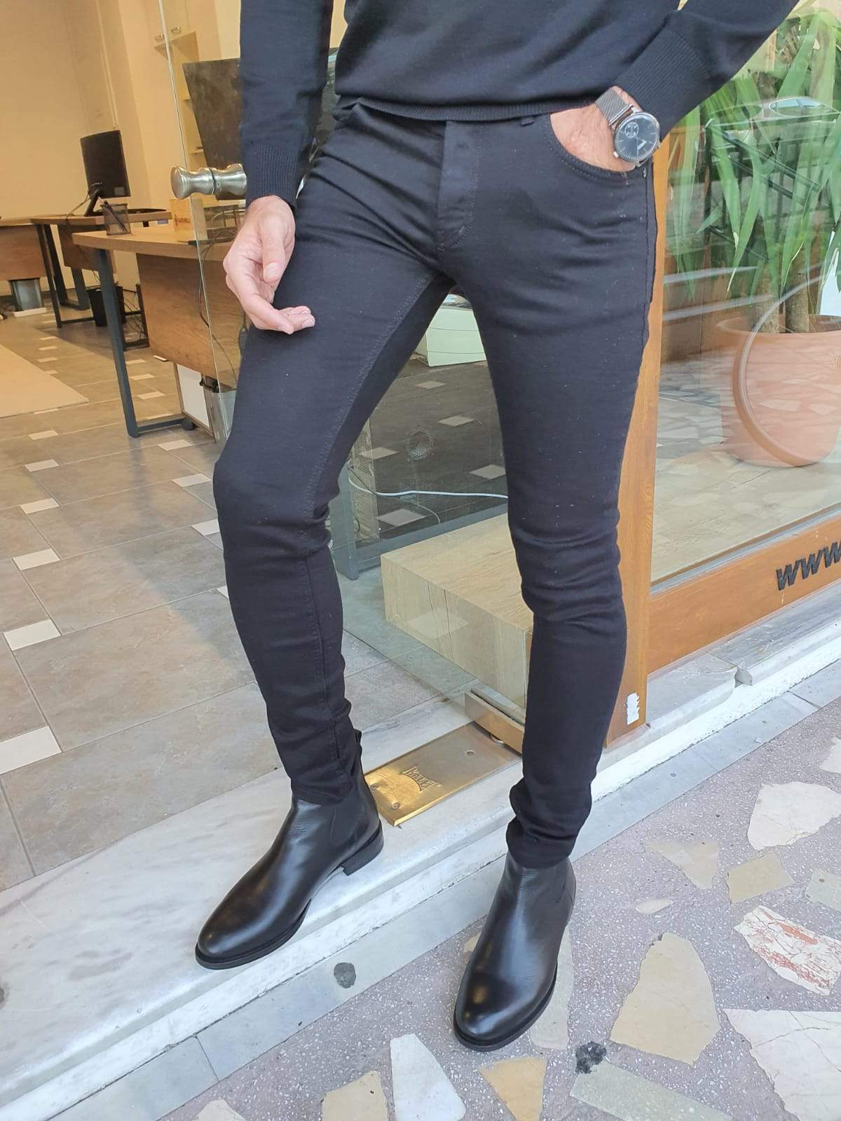 Dresden Black Slim Fit Pants