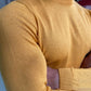 Dayton Mustard Slim Fit Half Turtleneck Sweater