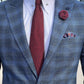 Messina Navy Blue Plaid Slim Fit Blazer