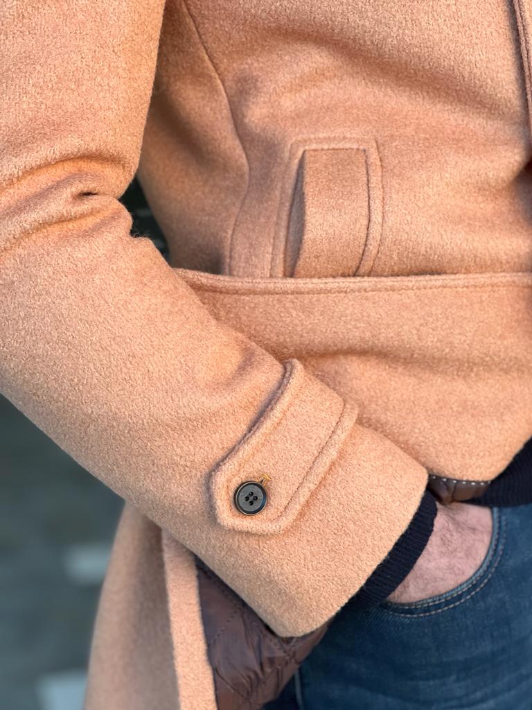 York Camel Double Breasted Coat