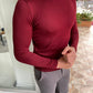 Jake Claret Red Slim Fit Sweater